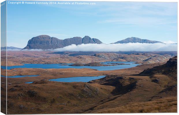 Suilven from the foothills of Stac Pollaidh Canvas Print by Howard Kennedy