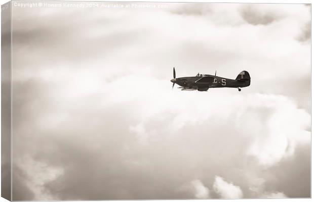 Hurricane in flight Canvas Print by Howard Kennedy