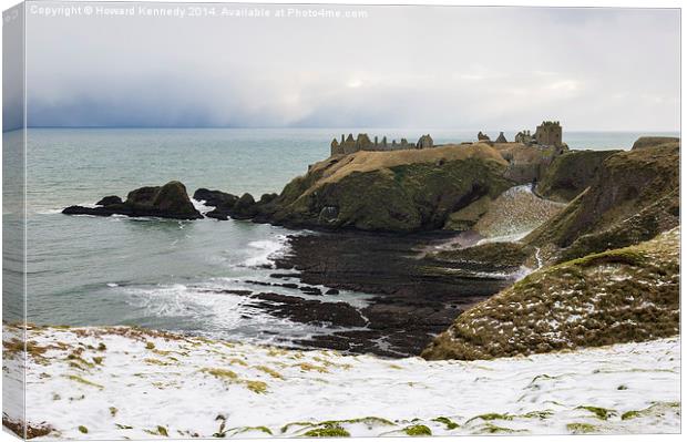 Dunnottar in Winter Canvas Print by Howard Kennedy