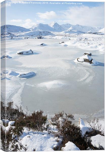 Frozen Loch Ba Canvas Print by Howard Kennedy