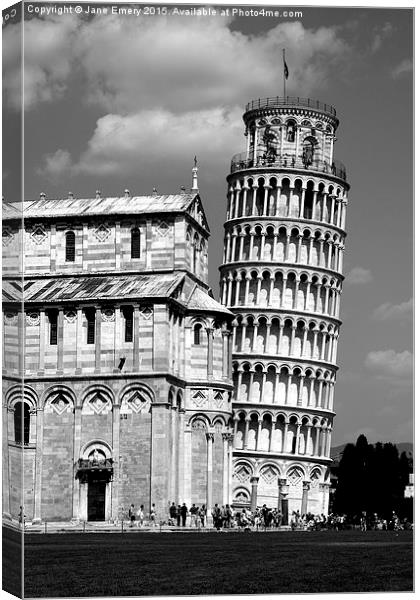  Leaning Tower of Pisa Canvas Print by Jane Emery