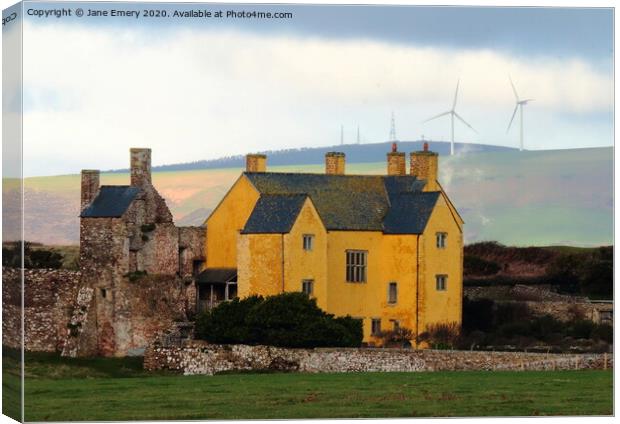 Sker House Canvas Print by Jane Emery