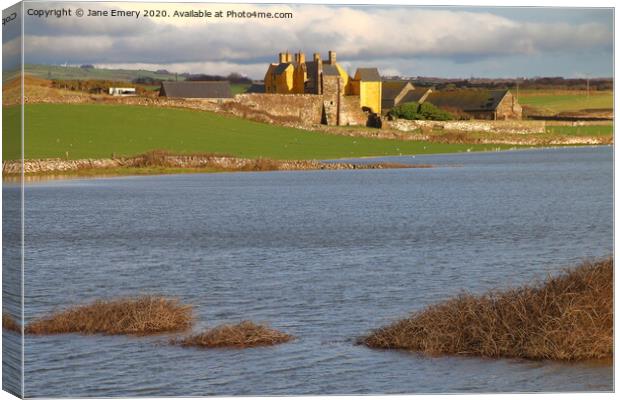 Sker House Kenfig Burrows Canvas Print by Jane Emery