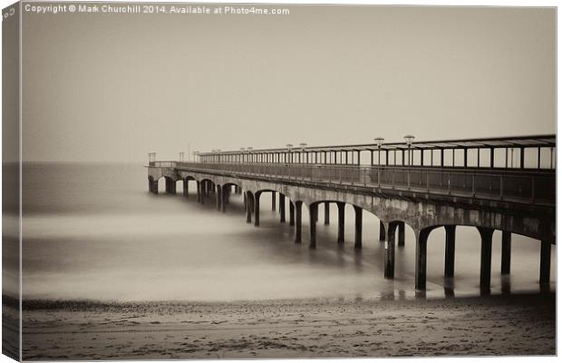  Boscombe Pier Bournemouth Canvas Print by Mark Churchill