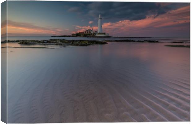 Sand Waves Canvas Print by Russell Cram