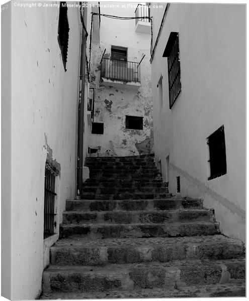 Ibiza steps to nowhere. Canvas Print by Jeremy Moseley
