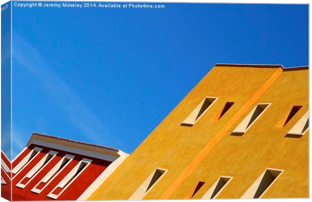 Architecture, Ibiza Town.  Canvas Print by Jeremy Moseley