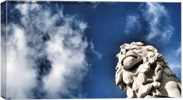 Lion Statue, London.  Canvas Print by Jeremy Moseley