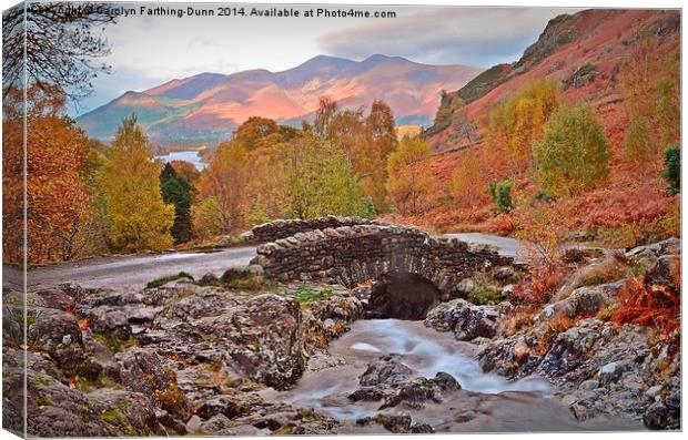  Ashness Bridge in Autumn Canvas Print by Carolyn Farthing-Dunn