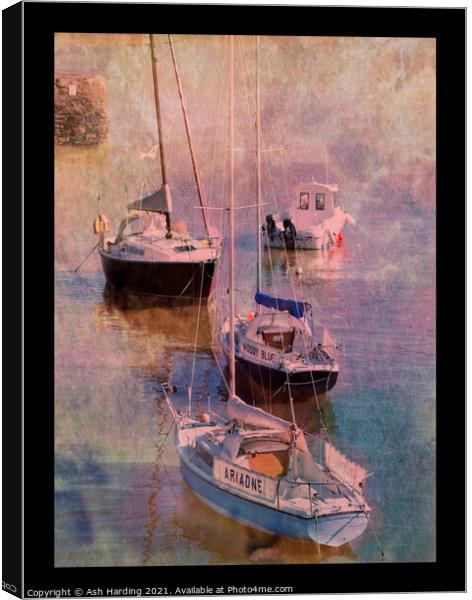 Ships and Boats Textured Art Canvas Print by Ash Harding