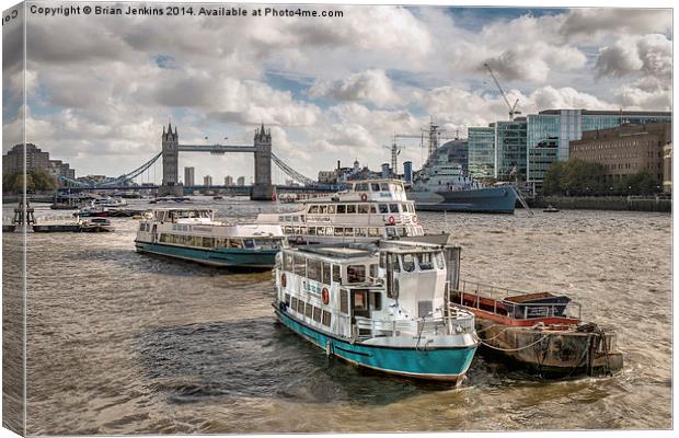  Thames Boats Canvas Print by Brian Jenkins