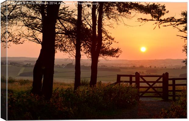  Sunset over Gateway Canvas Print by Emily Murdoch