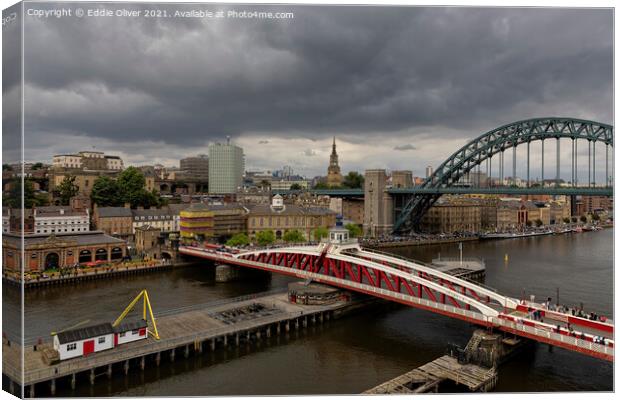 Newcastle Quayside Canvas Print by Eddie Oliver