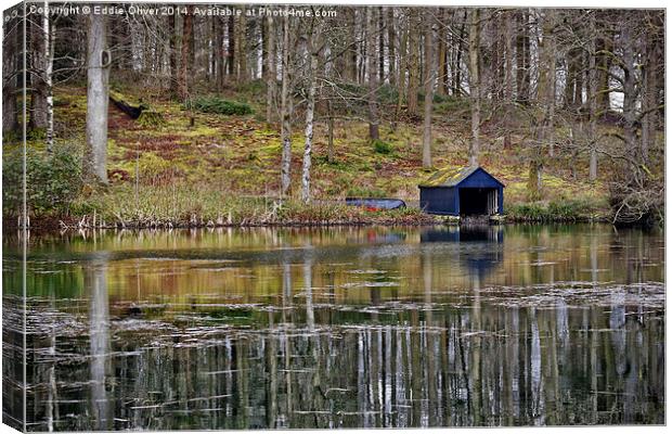 The Boathouse Canvas Print by Eddie Oliver