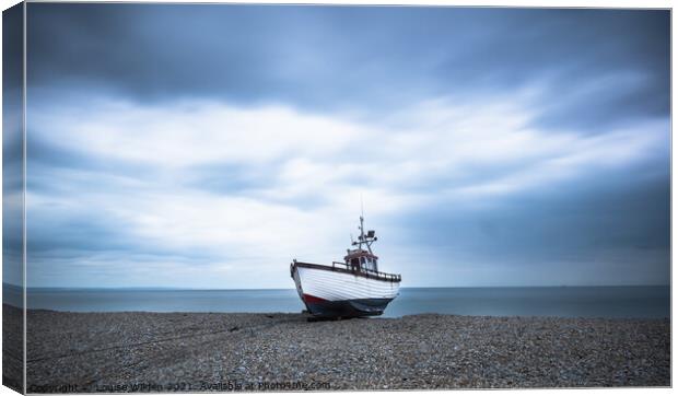 Fishing boot in Dungeness  Canvas Print by Louise Wilden