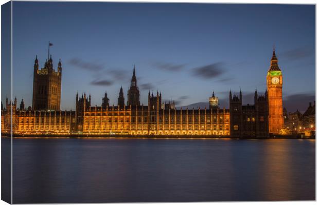 Houses of Parliament Canvas Print by Louise Wilden