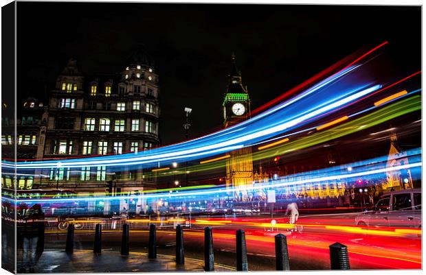  London Bus lights Canvas Print by Louise Wilden