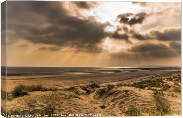 Camber Sands Sunlight Canvas Print by Louise Wilden