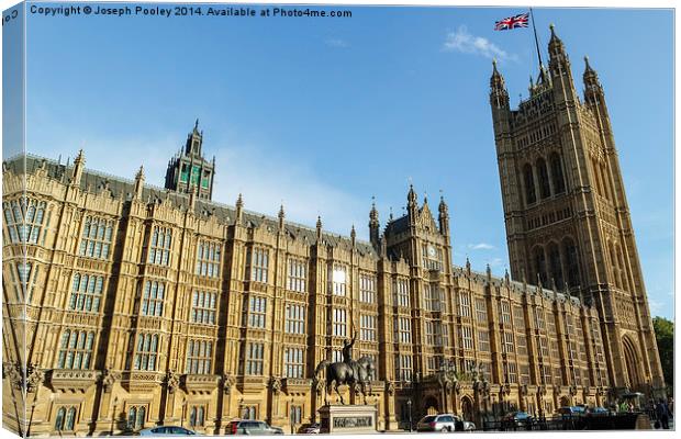  Westminster Palace 2 Canvas Print by Joseph Pooley