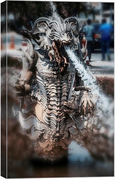  Dragon Defender Canvas Print by Dave Rowlands
