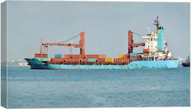 Cargo Ship Canvas Print by Prathyush Thomas