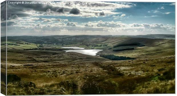  Fantastic View of Lancashire from the Pennine Way Canvas Print by Jonathan Wragg