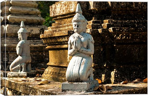 Buddhist Cemetery in the grounds of Angkor Wat Canvas Print by Dave Carroll