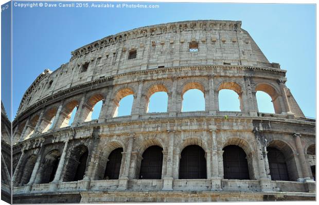 Coliseum of Rome, Canvas Print by Dave Carroll