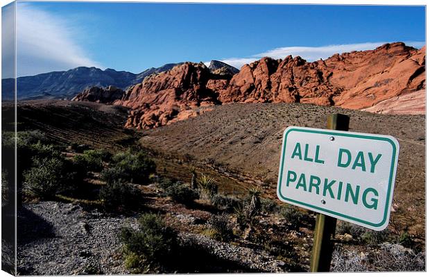 All Day Parking in the Canyon Canvas Print by Jason Kerner