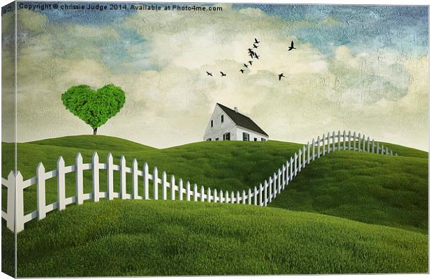 the little house on the Hill  Canvas Print by Heaven's Gift xxx68