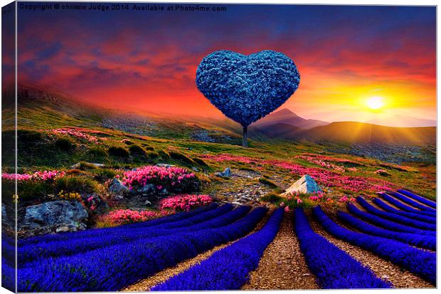 The blue heart  Tree Canvas Print by Heaven's Gift xxx68