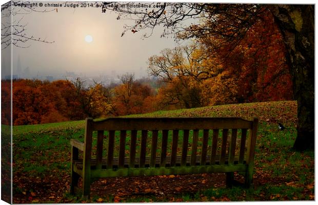  Autumn  at kenwood house   overlooking the city o Canvas Print by Heaven's Gift xxx68