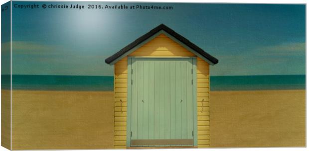 bournemouth beach-hut and sea  Canvas Print by Heaven's Gift xxx68