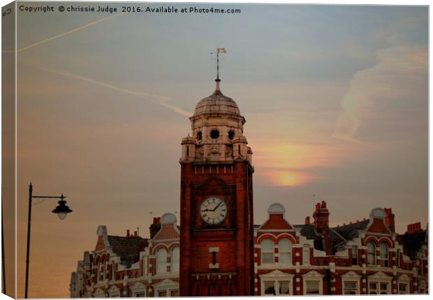 Clock-Tower,Crouch-end North London sunset  Canvas Print by Heaven's Gift xxx68