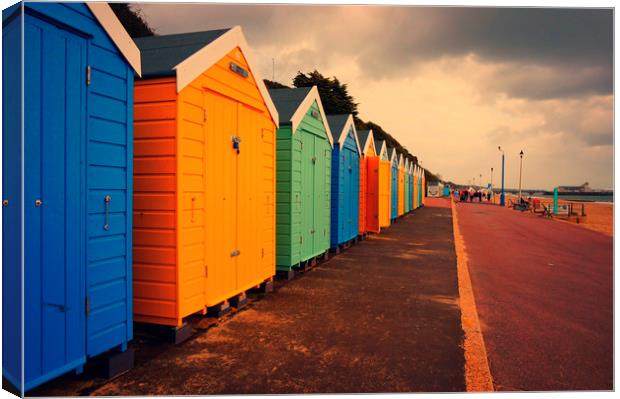 Bournemouth Beach Huts  Canvas Print by Heaven's Gift xxx68