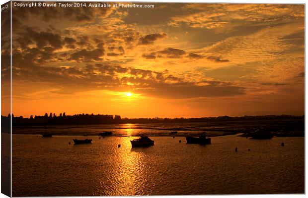  Sunset at Eastney Portsmouth UK Canvas Print by David Taylor