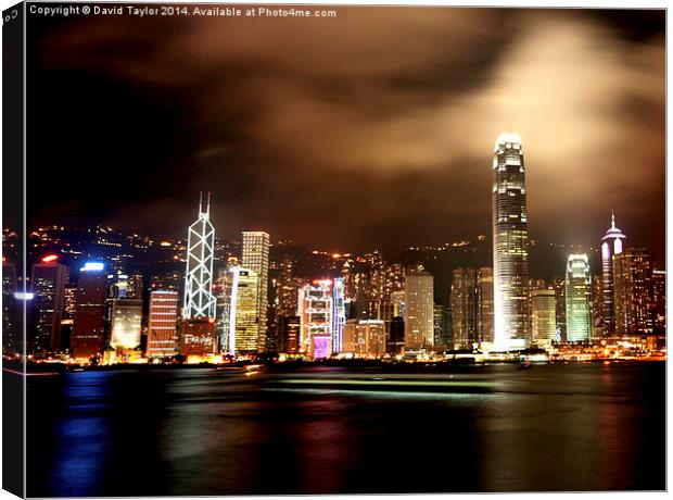 Storm Clouds over Hong Kong Canvas Print by David Taylor