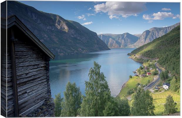  Looking out onto the fjord Canvas Print by Jonathon barnett