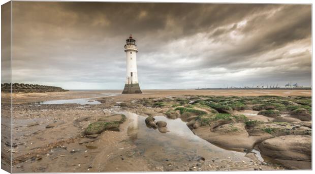 Lighthouse at New Brighton Canvas Print by Jonathon barnett