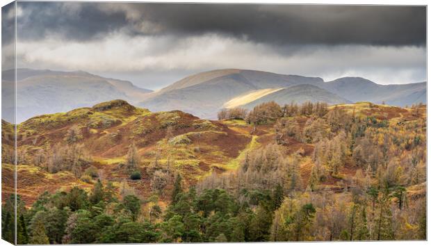 Lake District mountains Canvas Print by Jonathon barnett