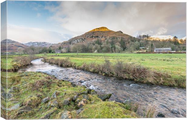 Gentle river Grasmere Lake District Canvas Print by Jonathon barnett