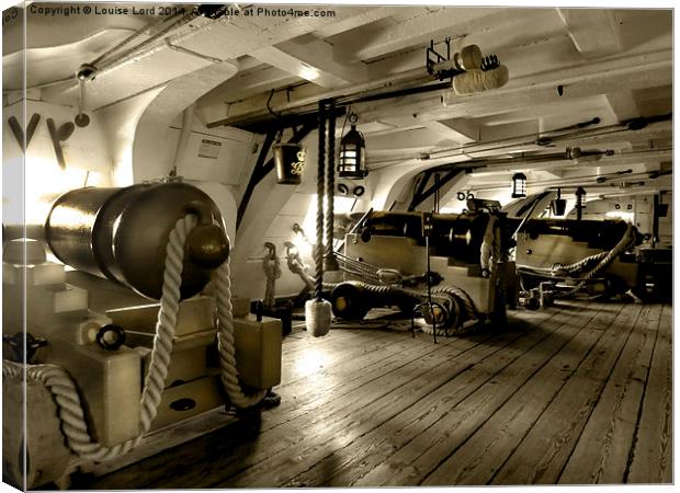  Gun Deck Canvas Print by Louise Lord