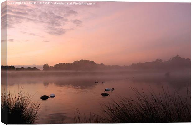  Misty Dawn Canvas Print by Louise Lord