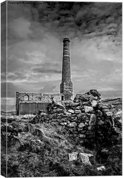  Cornish Tin Mine Canvas Print by John Wilcox