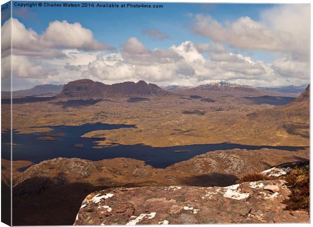  Suilven Canvas Print by Charles Watson