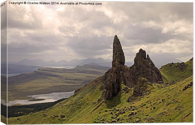  The old man of Storr. Isle of Skye  Canvas Print by Charles Watson
