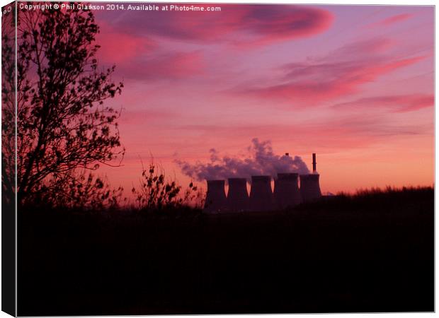 Ferrybridge Power Station at Sunset Canvas Print by Phil Clarkson