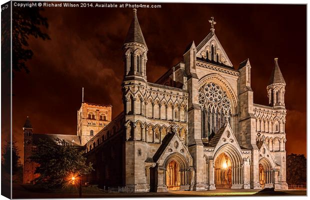 St Albans Cathdral, 10pm Canvas Print by Richard Wilson