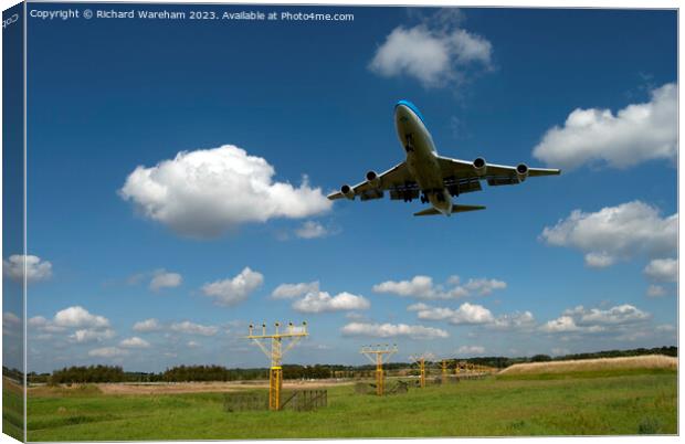 KLM Boeing 747 landing Canvas Print by Richard Wareham