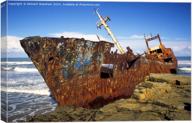 Shipwreck Transkei Canvas Print by Richard Wareham